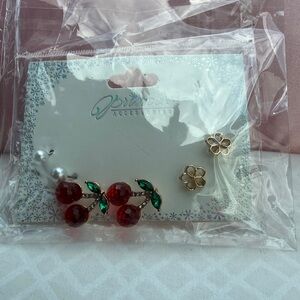 Cherry Earrings Set
